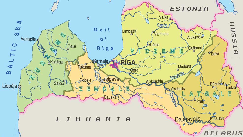 Lettland Alte Karte
