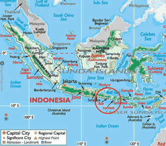 Die Karte Von Indonesien