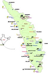 Carte du Kerala